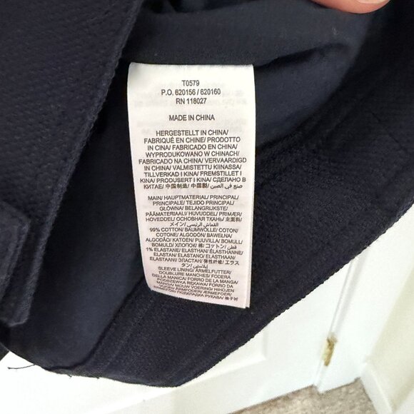 Boden Navy Blue Cropped Blazer Jacket Button Front Workwear Size 8 - Picture 3 of 7